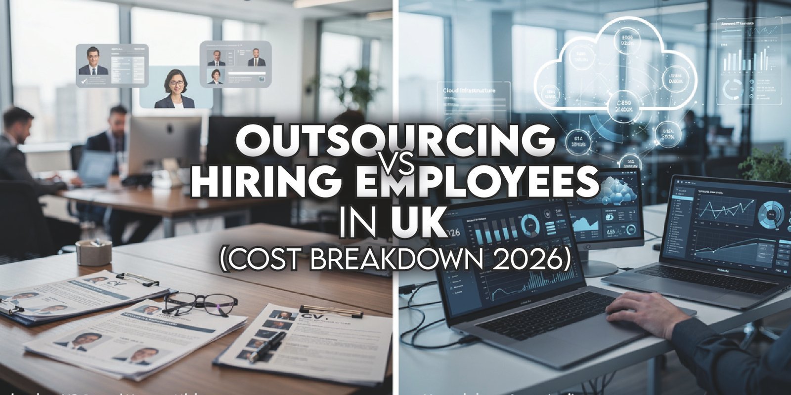 outsourcing vs hiring cost UK
